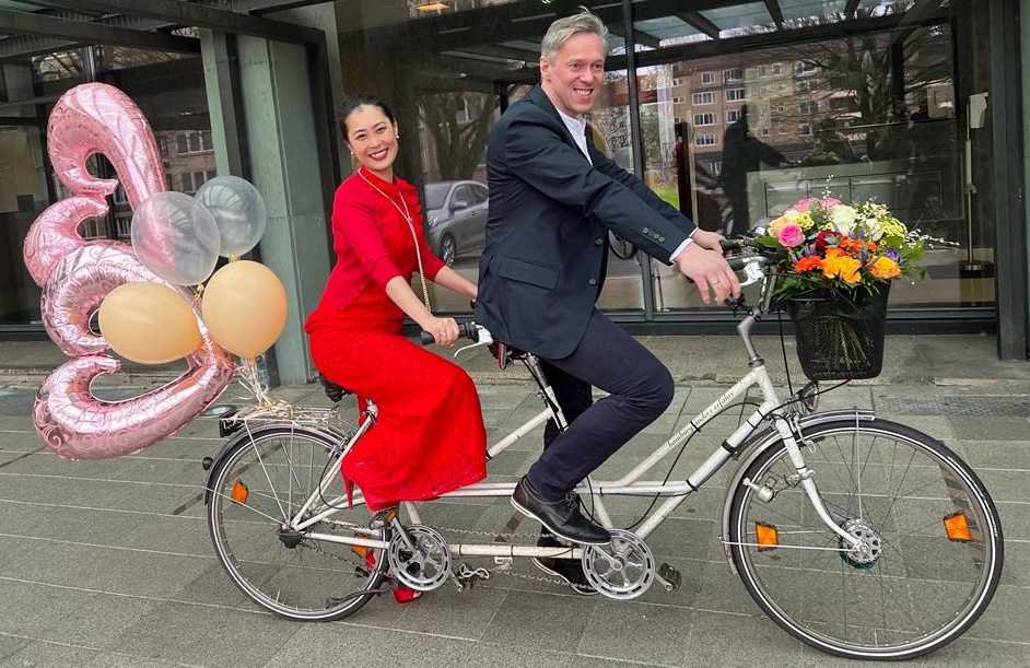 Hochzeit auf dem Tandem!